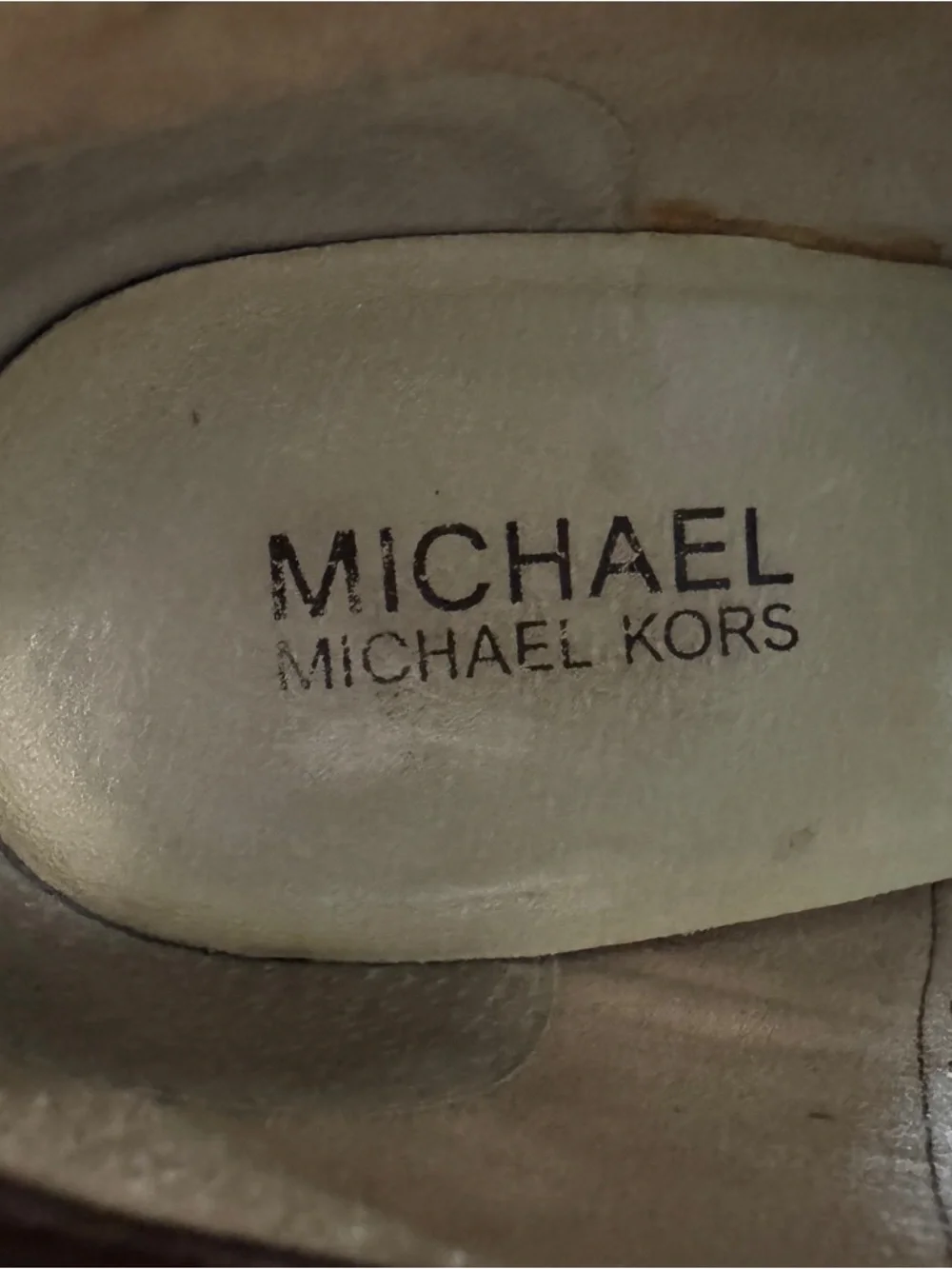 Michael Kors Brandy Brown Leather Ankle Booties 7.5 High Block Heel Pull On
